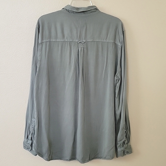 American Eagle Womens Olive Green Vintage Boyfriend Button Down Shirt - Size XL - Picture 5 of 8